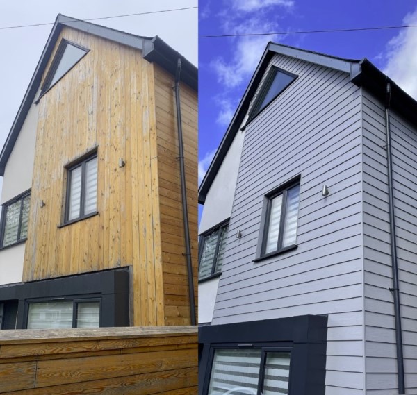 rénovation d'un bardage maison